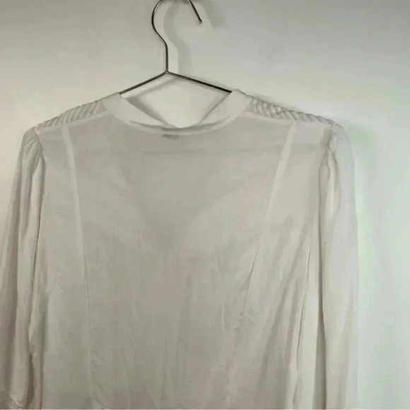 Theory Ivory Embroidered Lace Long Sleeve Peasant Top‎ - Picture 5 of 9
